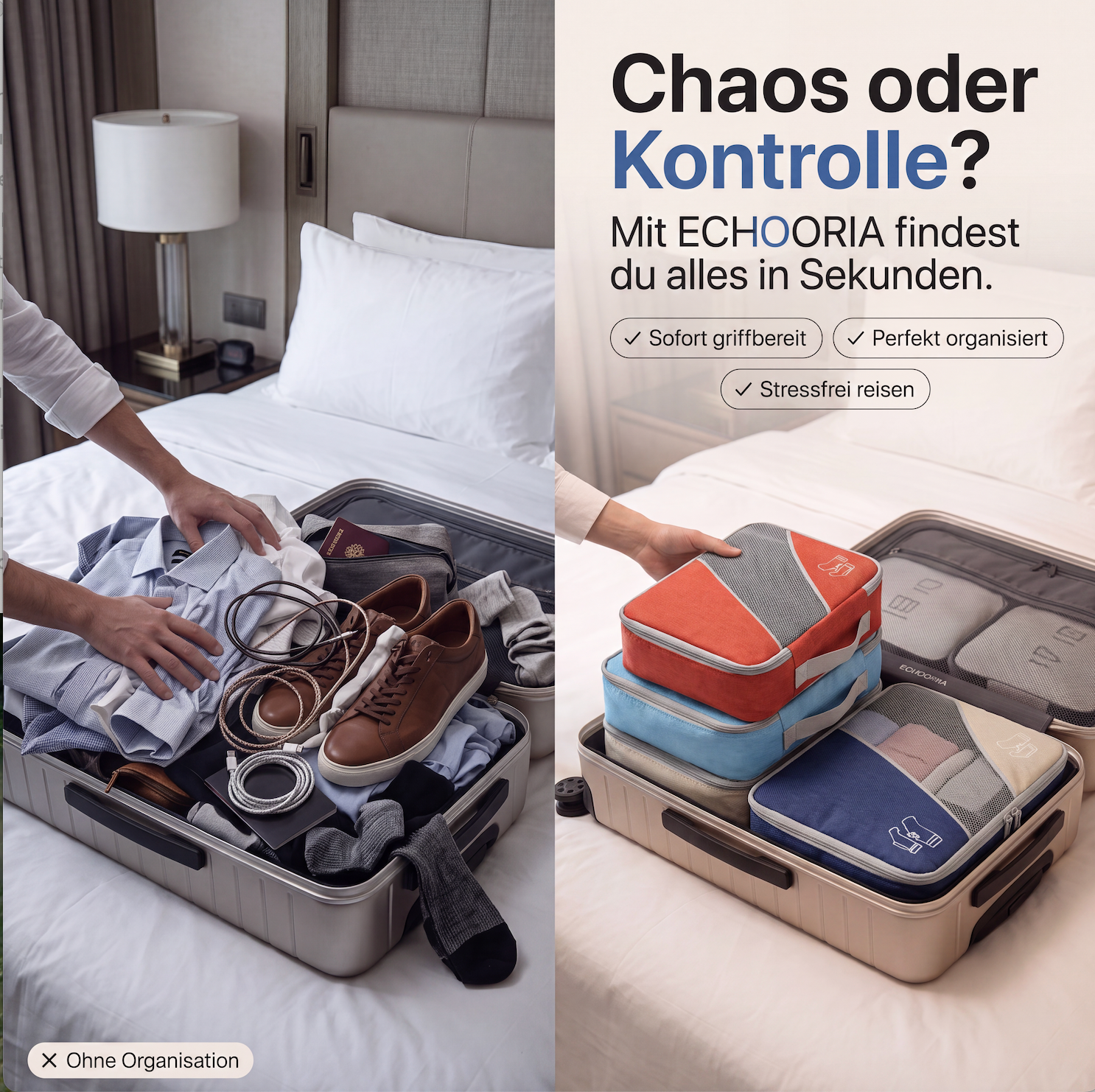 ECHOORIA PackPro | Suitcase Organizer with Compression