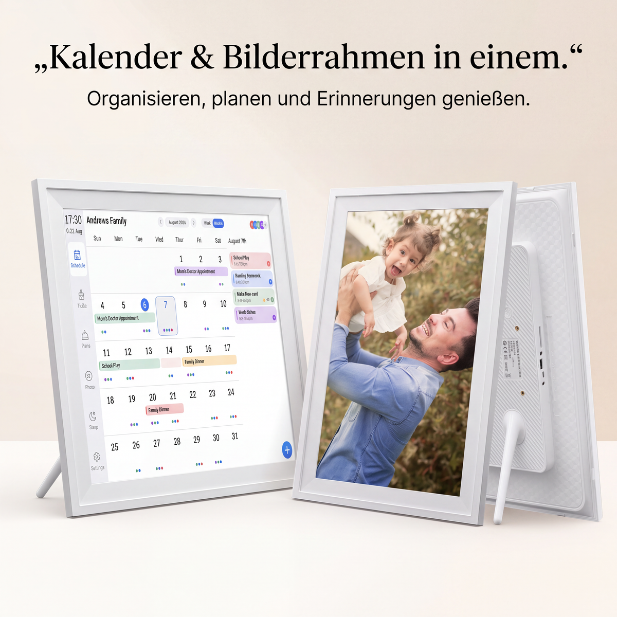 Digitaler Kalender & Bilderrahmen mit WLAN