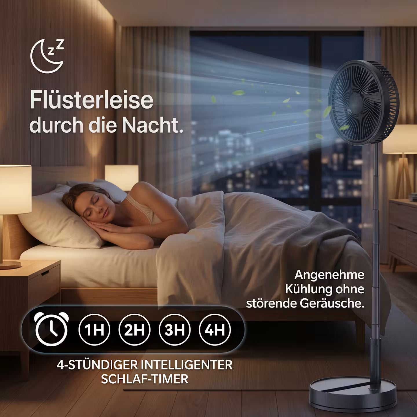 ECHOORIA FlexBreeze™ – Cordless 4-in-1 Tower Fan