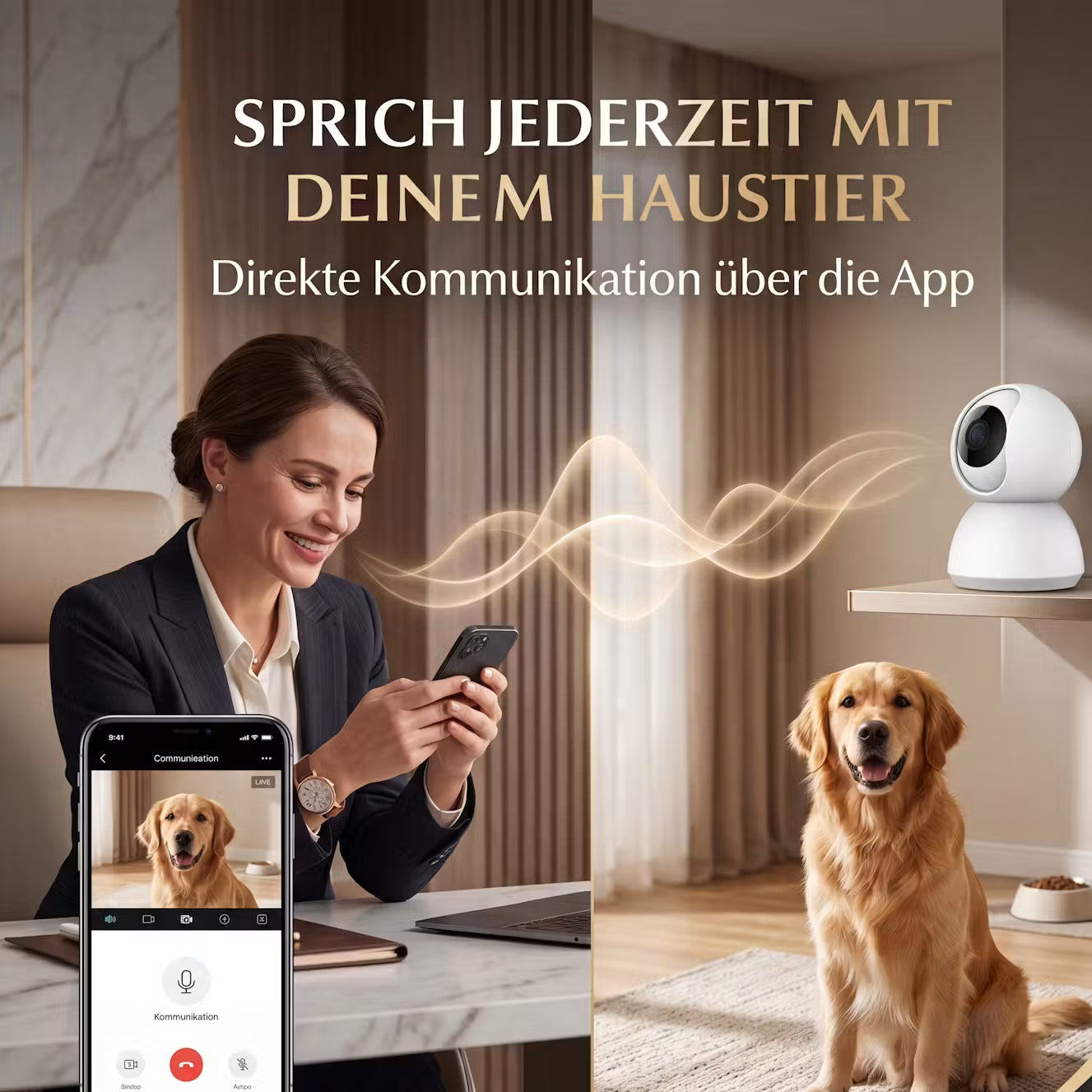 Echooria™ PetWatch Pro - Smart Wi-Fi Dog Camera with Night Vision & App Control