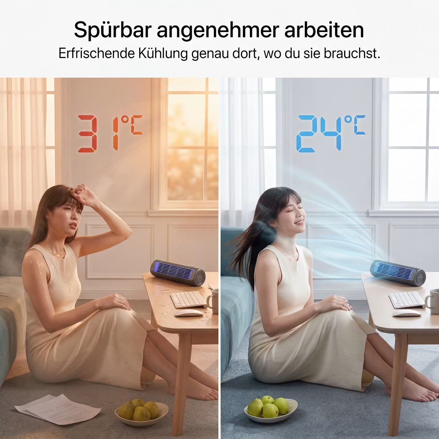 ECHOORIA AirFlow Pro™ – Cordless Wall Fan