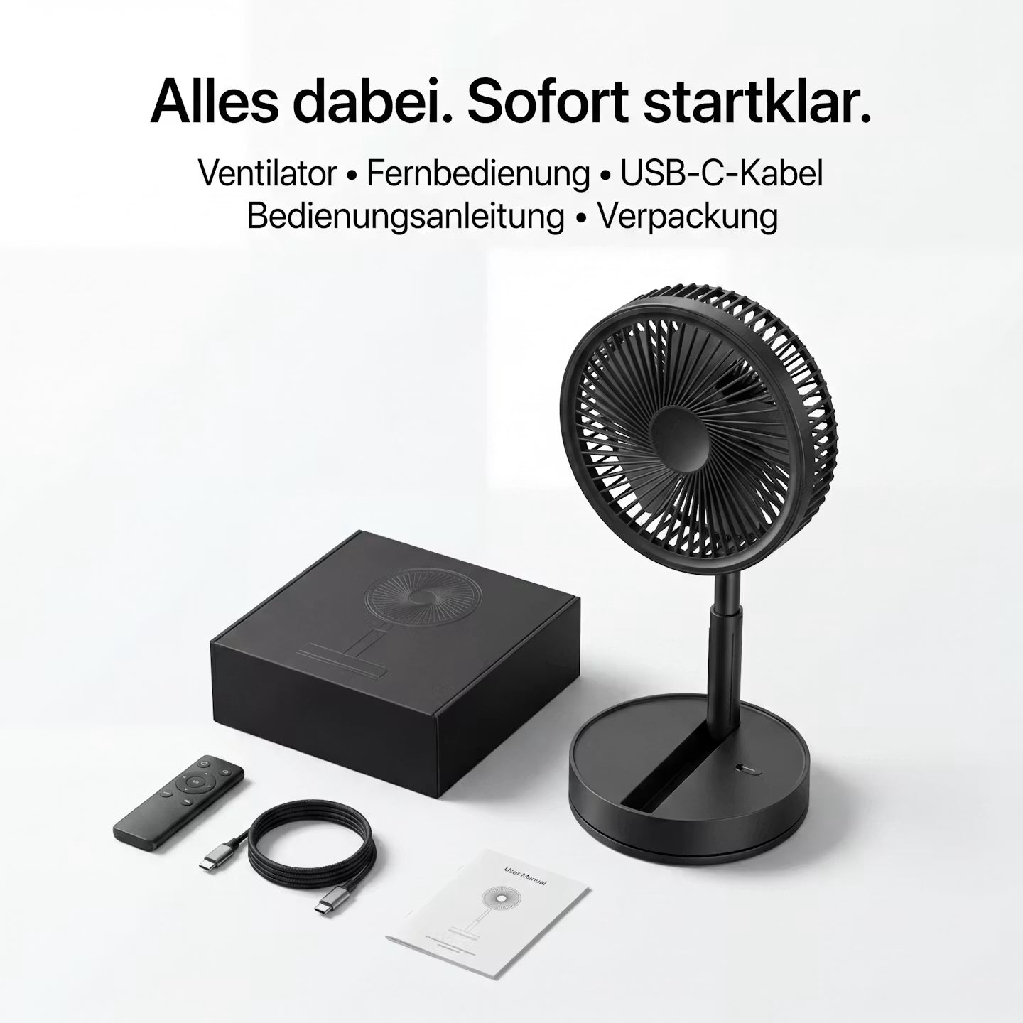 ECHOORIA FlexBreeze™ – Cordless 4-in-1 Tower Fan