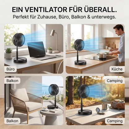 ECHOORIA FlexBreeze™ – Cordless 4-in-1 Tower Fan