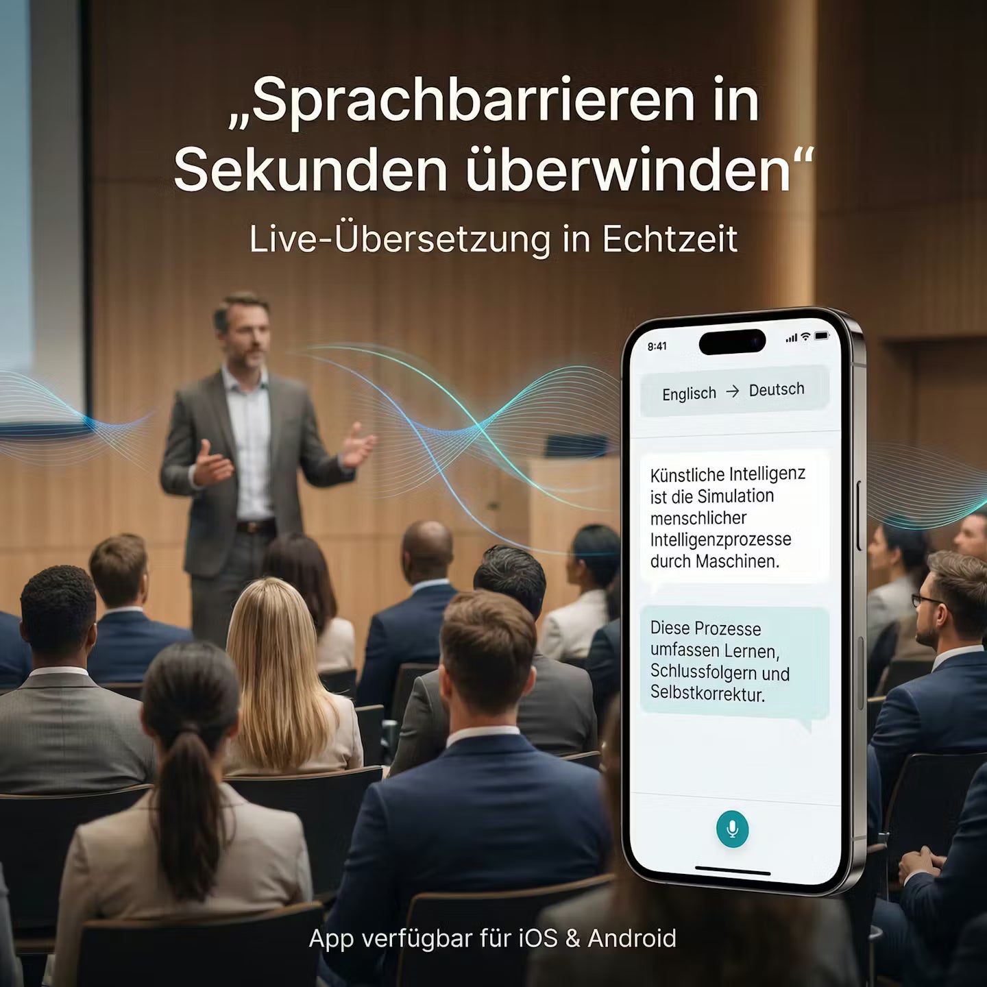 Real-time translation headphones with AI voice assistance