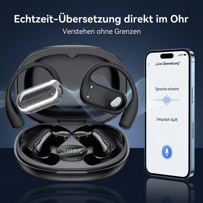 Real-time translation headphones with AI voice assistance