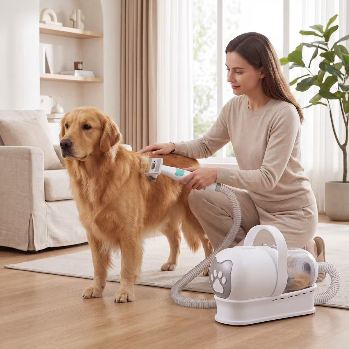 7-in-1 – Tierhaar-Pflegeset mit Sauger