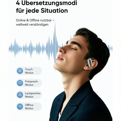 Real-time translation headphones with AI voice assistance