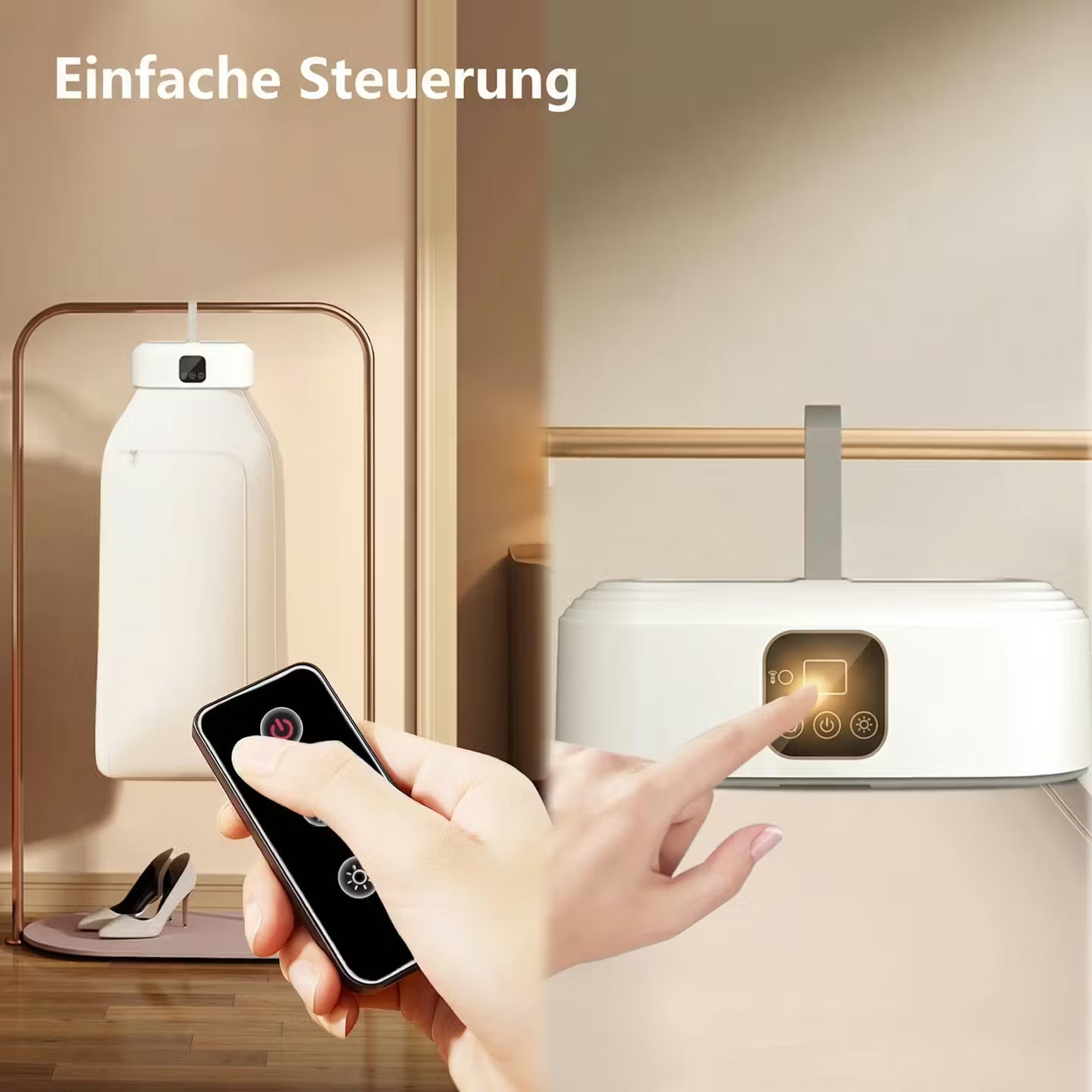 Portable clothes dryer with UV sterilization