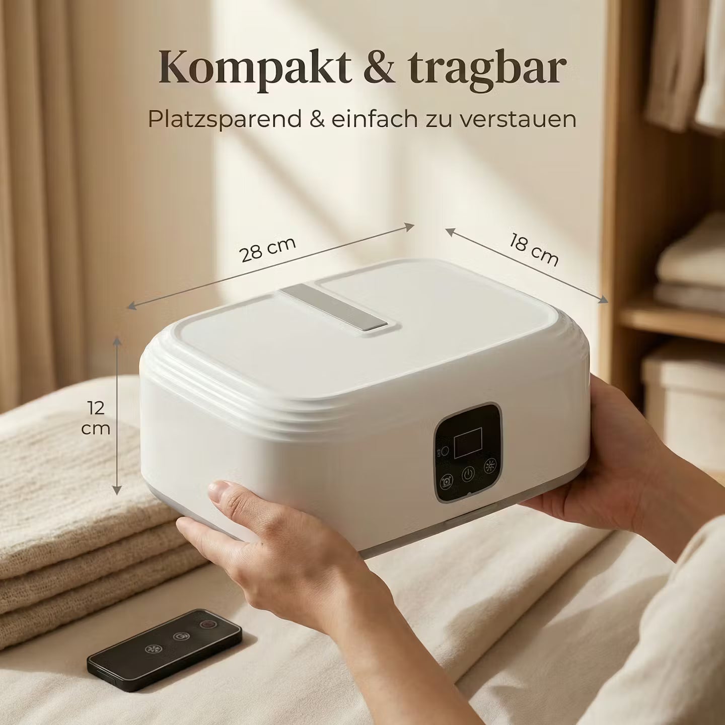 Portable clothes dryer with UV sterilization